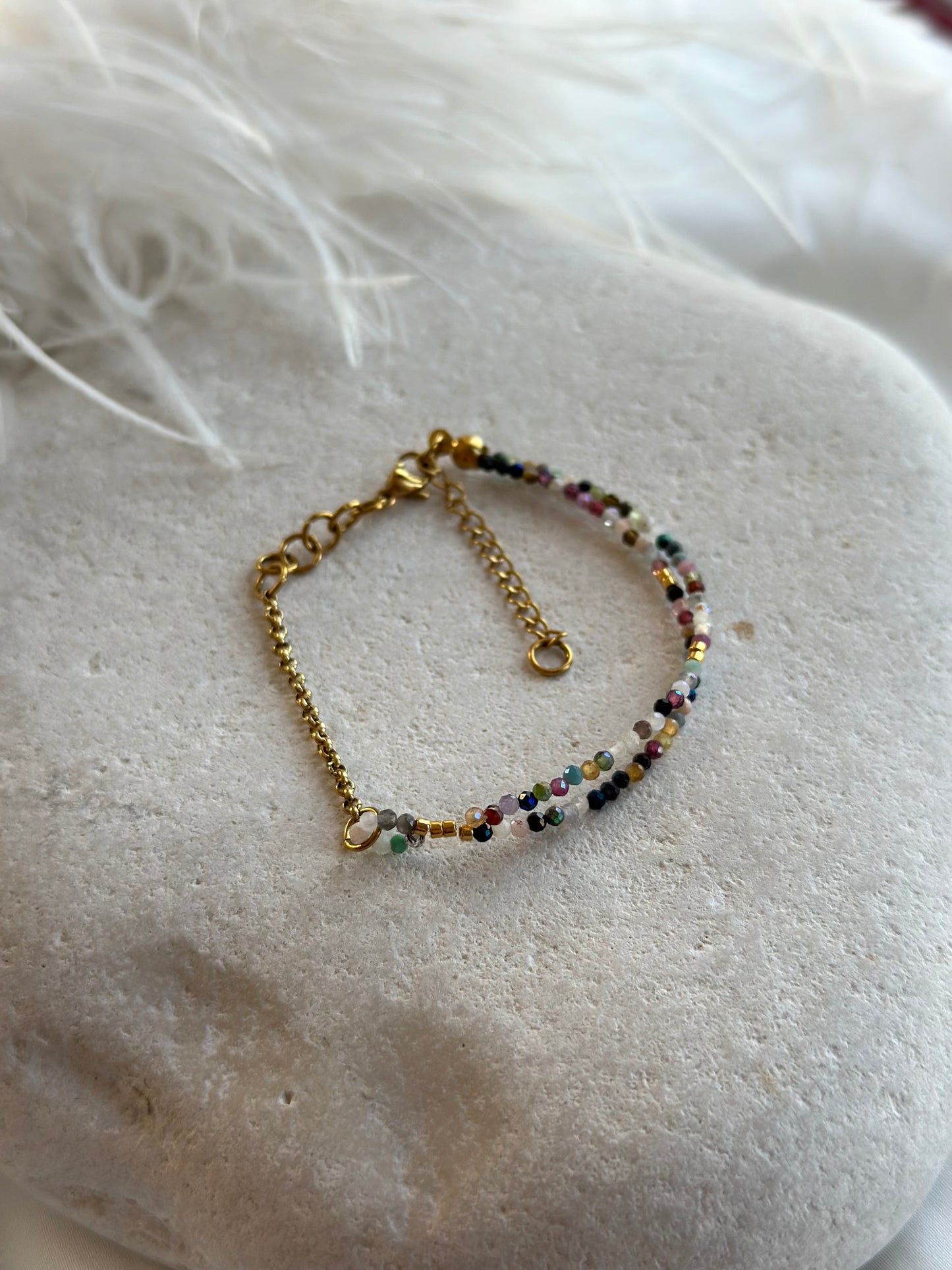 Tourmaline chain bracelet