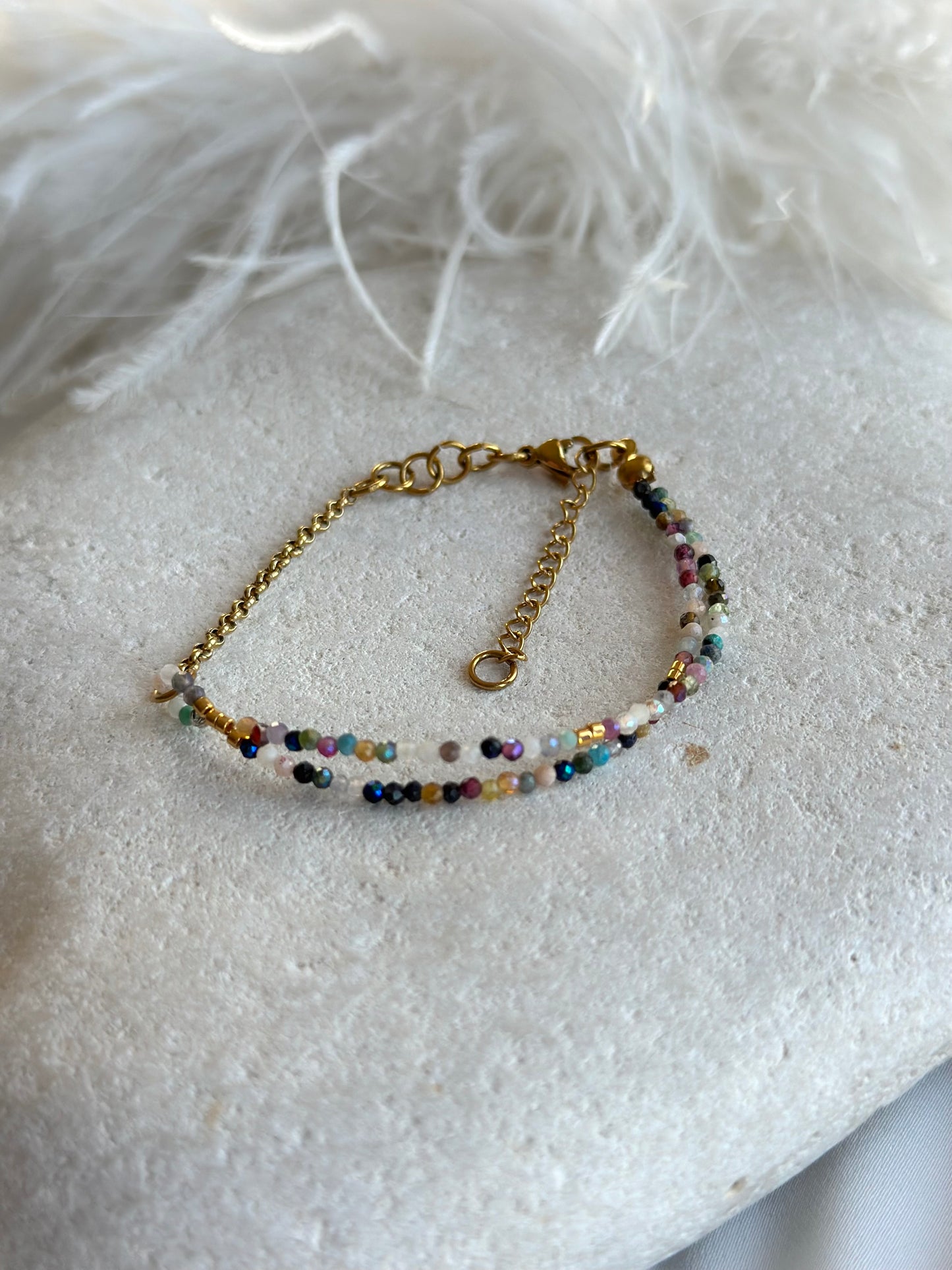 Tourmaline chain bracelet