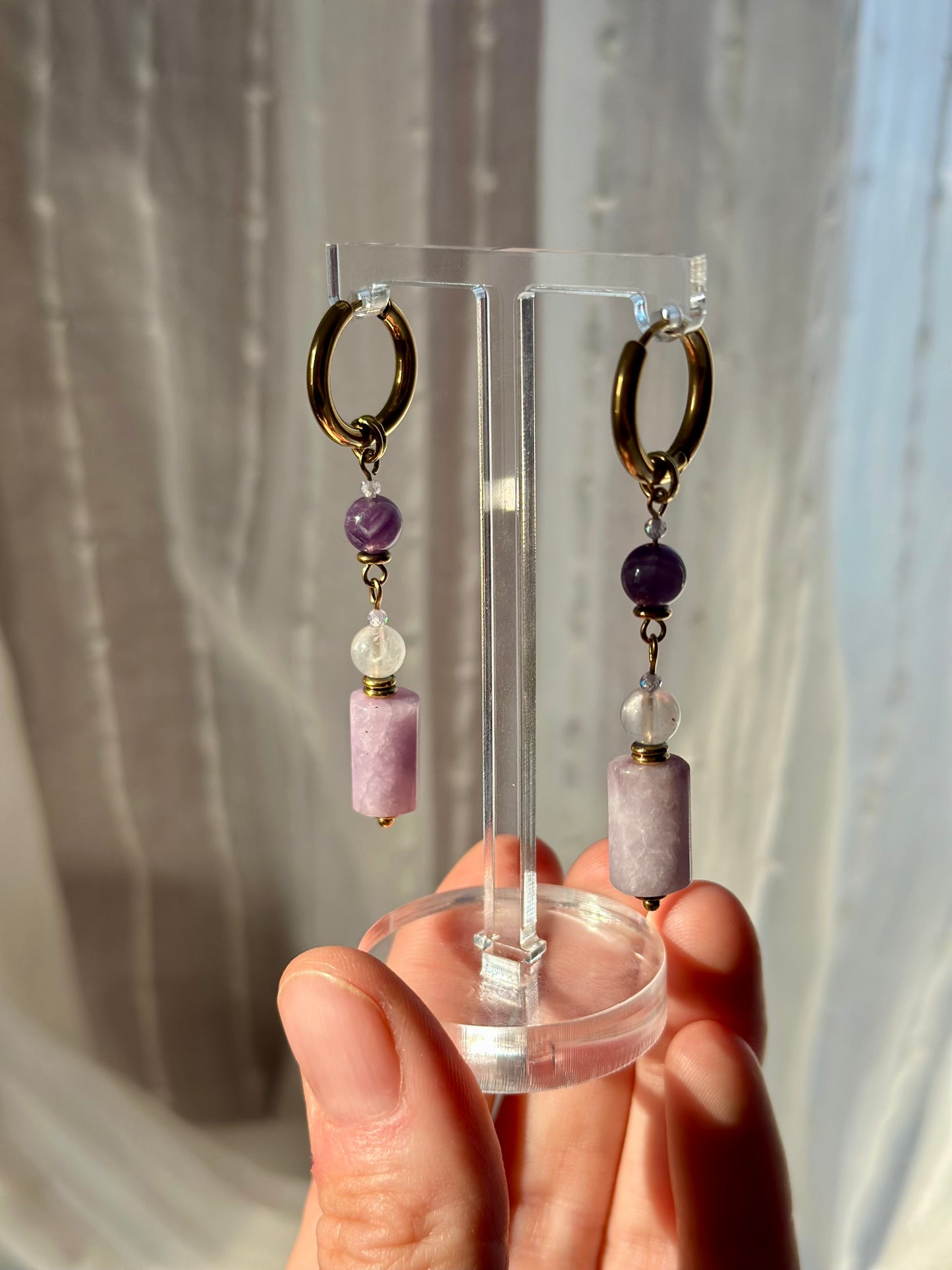 Lepidolite Earrings