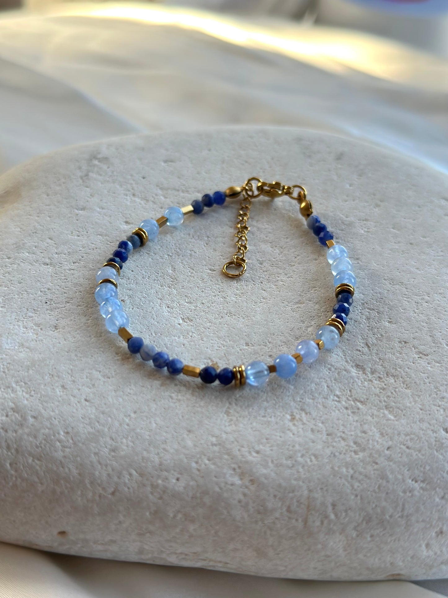 Sodalith-Aquamarin-Armband