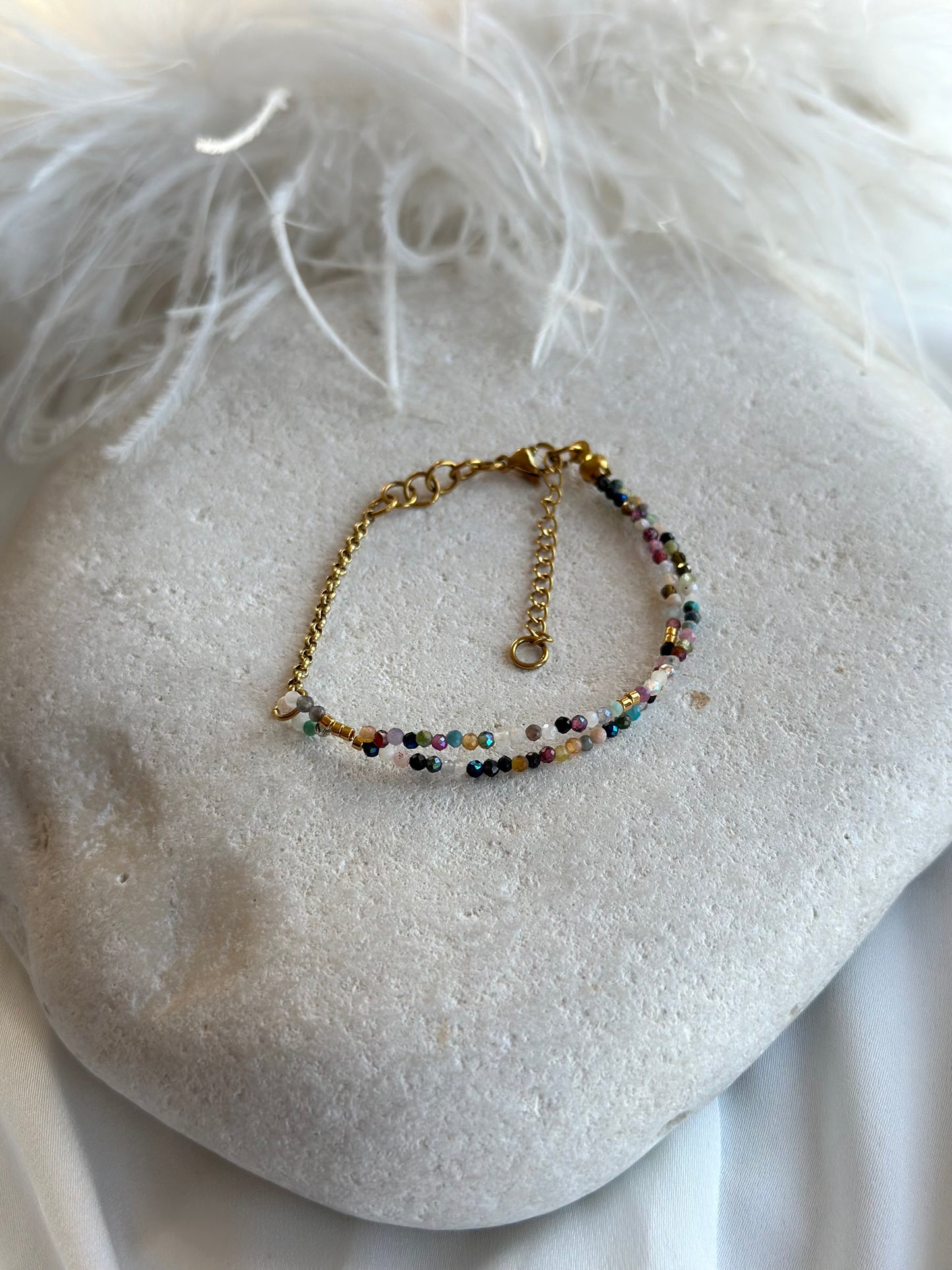 Tourmaline chain bracelet