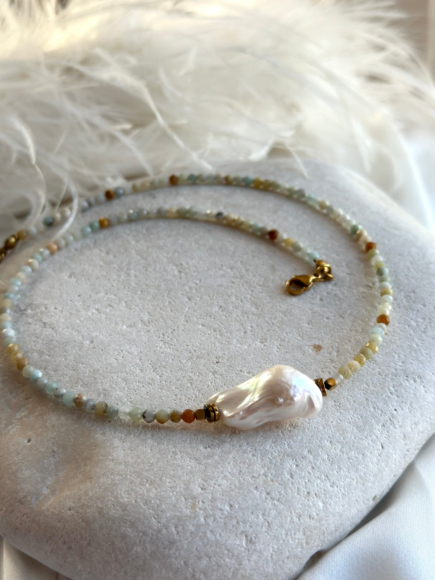 Amazonit-Perlenkette