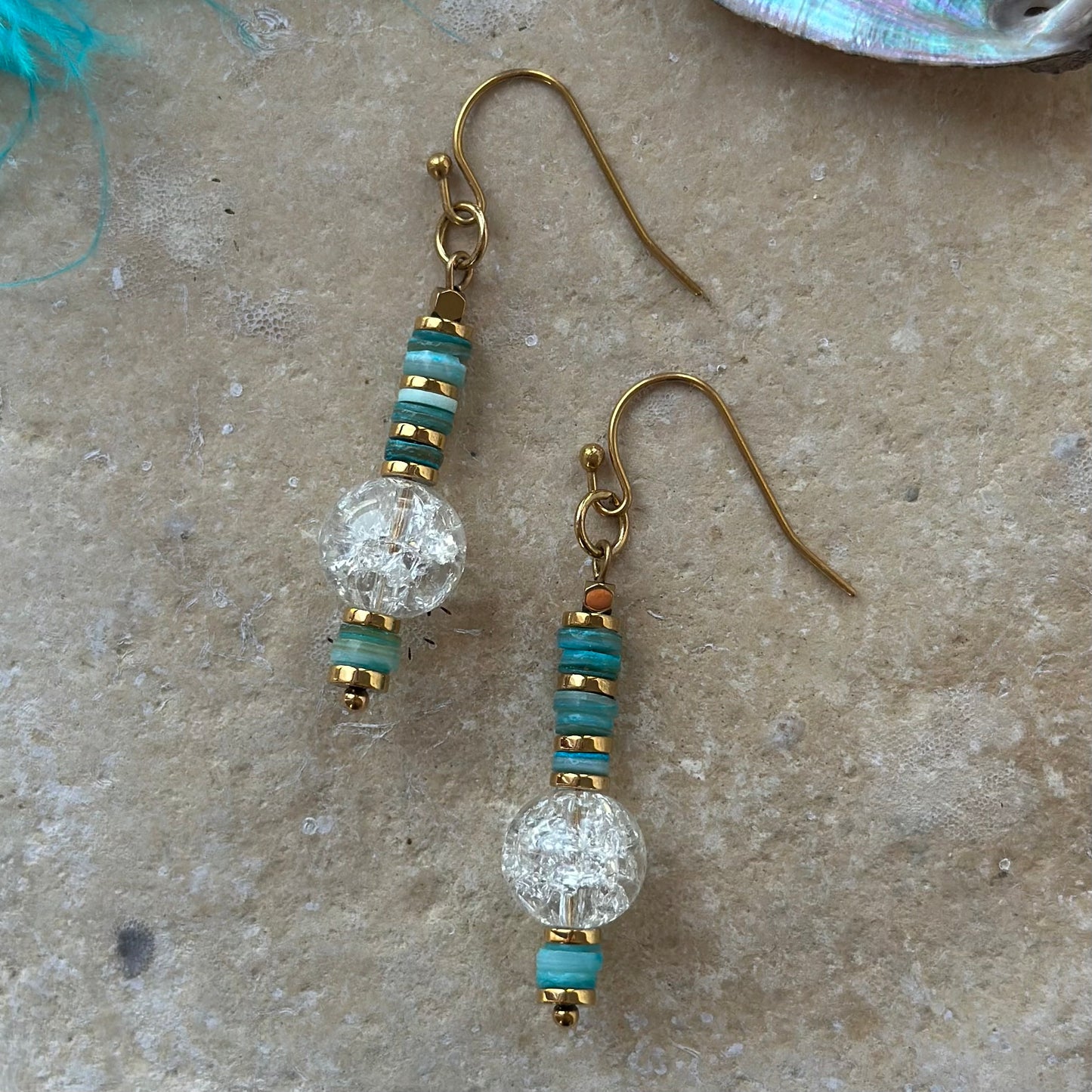 Σκουλαρίκια από θρυμματισμένο χαλαζία