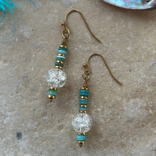 Crushed Quartz Earrings