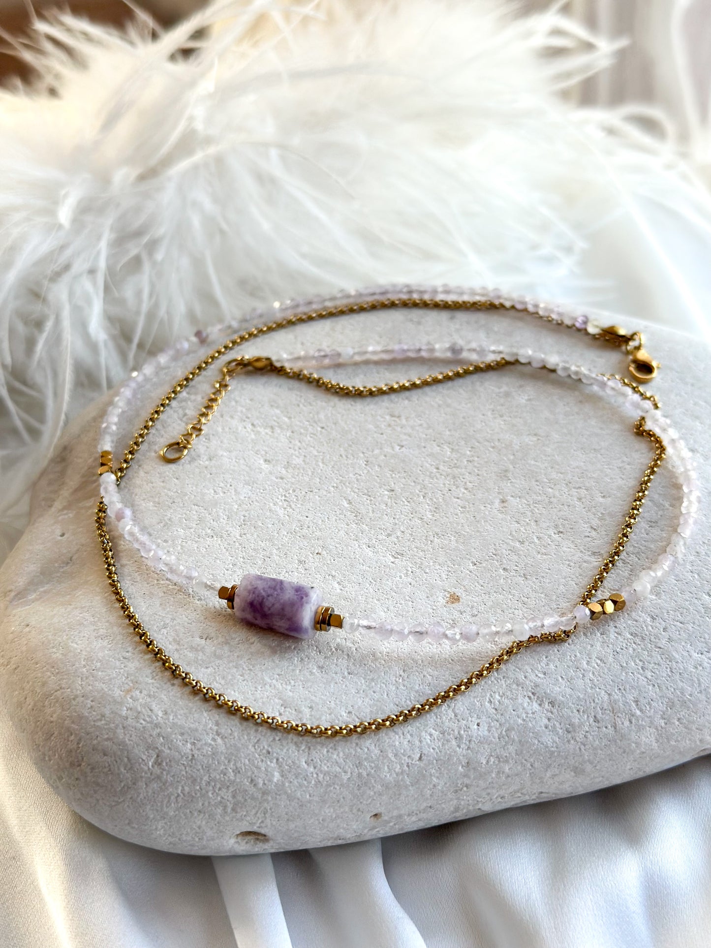 ELARA NECKLACE           Lepidolite
