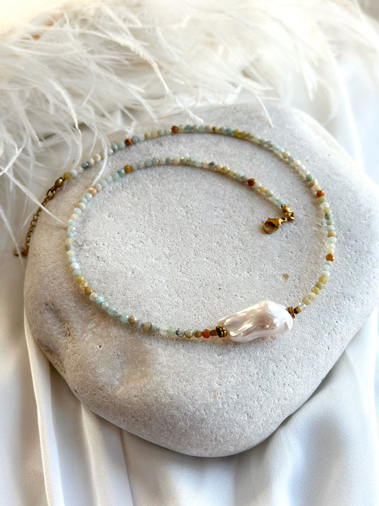 NEFELI NECKLACE         Amazonite
