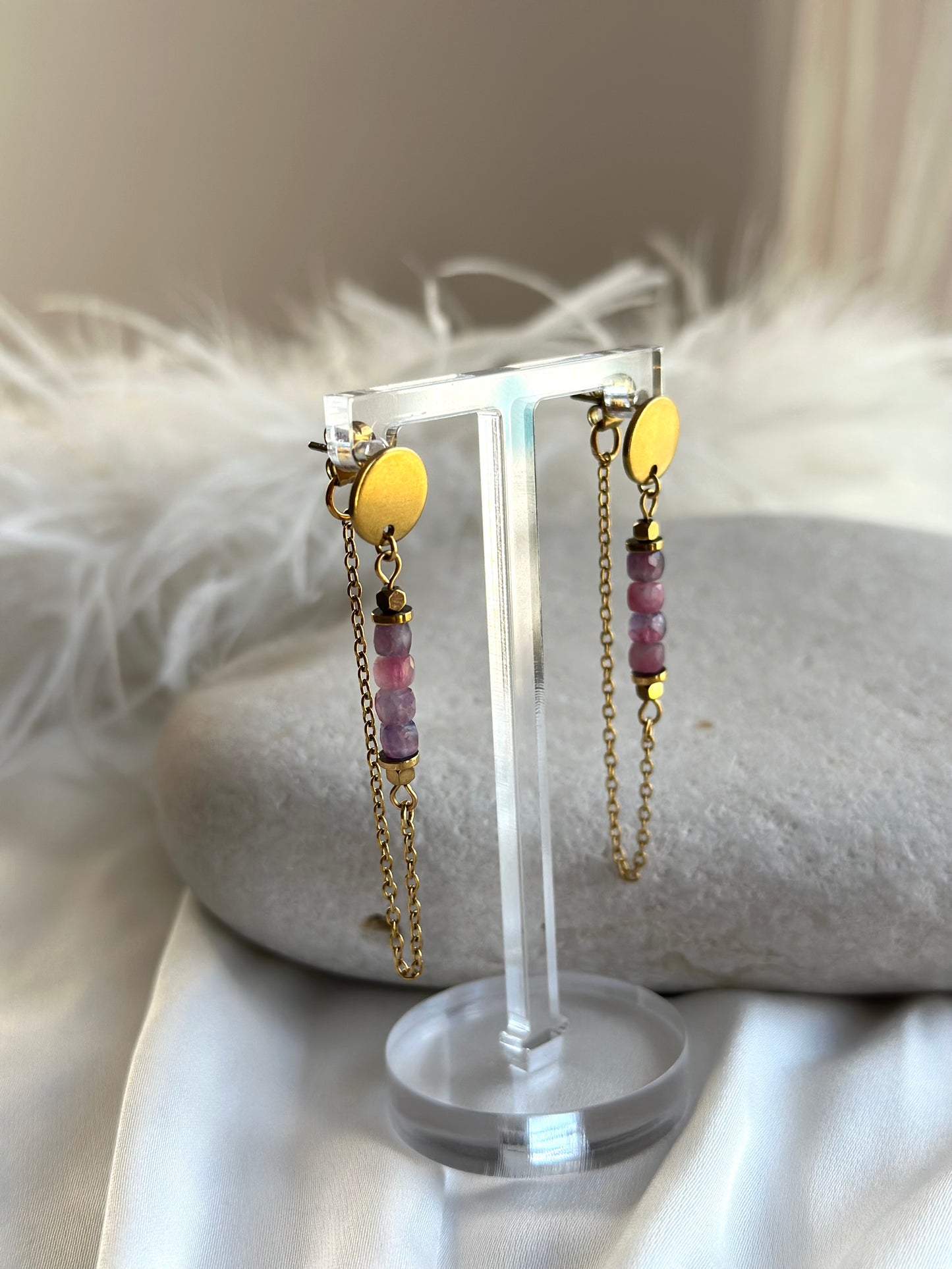 Rubellit Tourmaline Earrings
