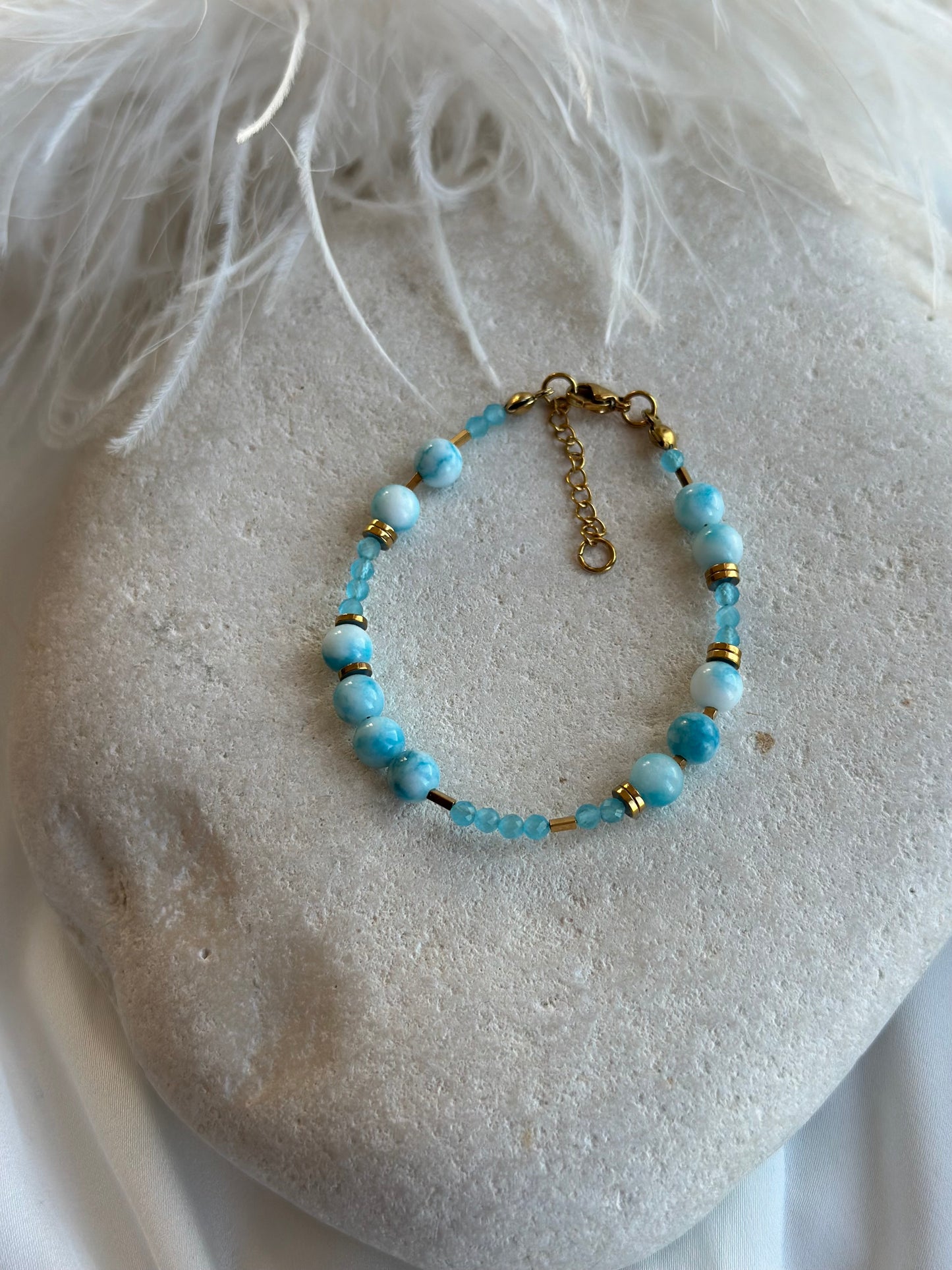 Larimar Katzenaugen-Armband