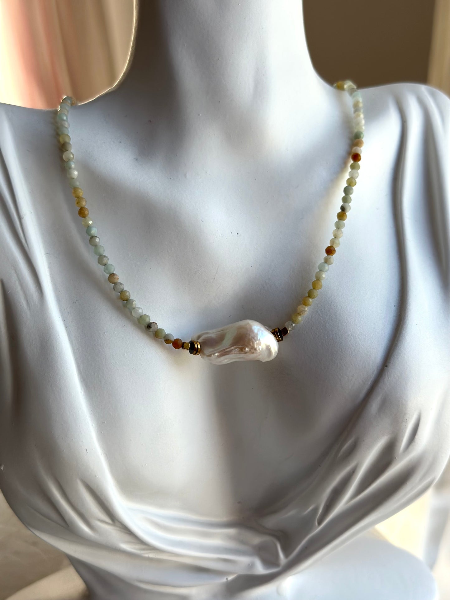 Amazonit-Perlenkette