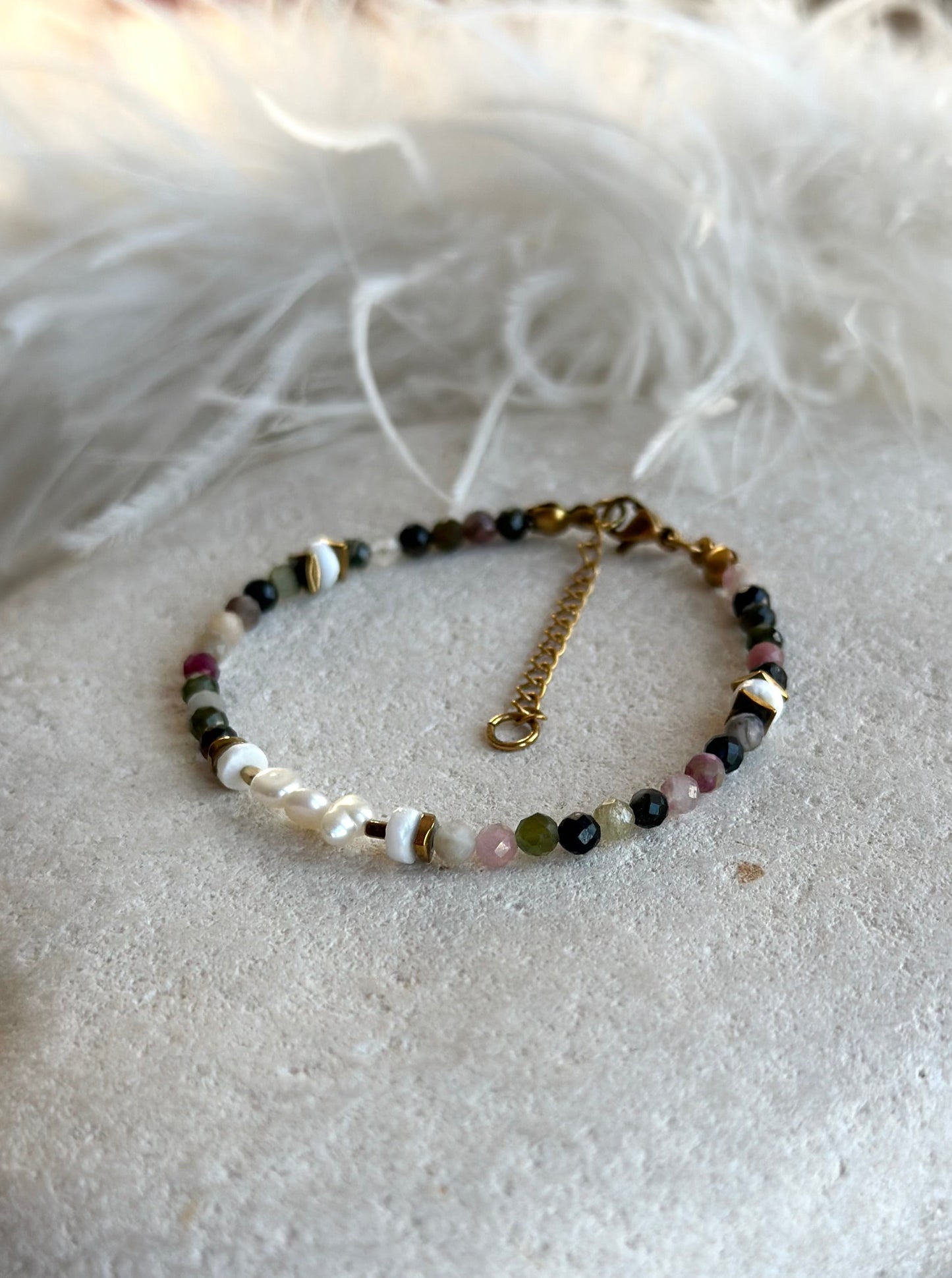 Tourmaline Pearl Bracelet