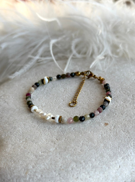 Tourmaline Pearl Bracelet