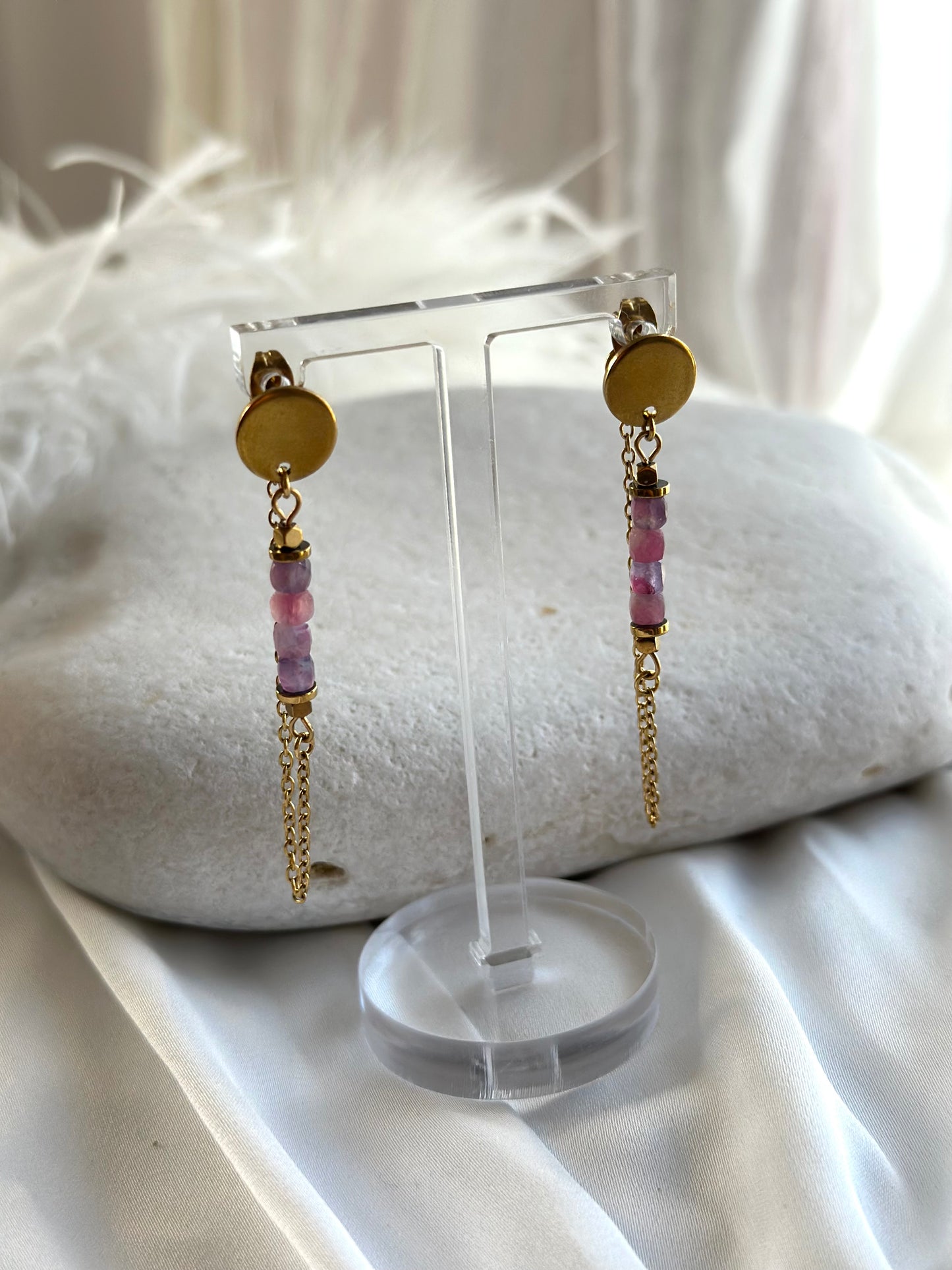 Rubellit Tourmaline Earrings