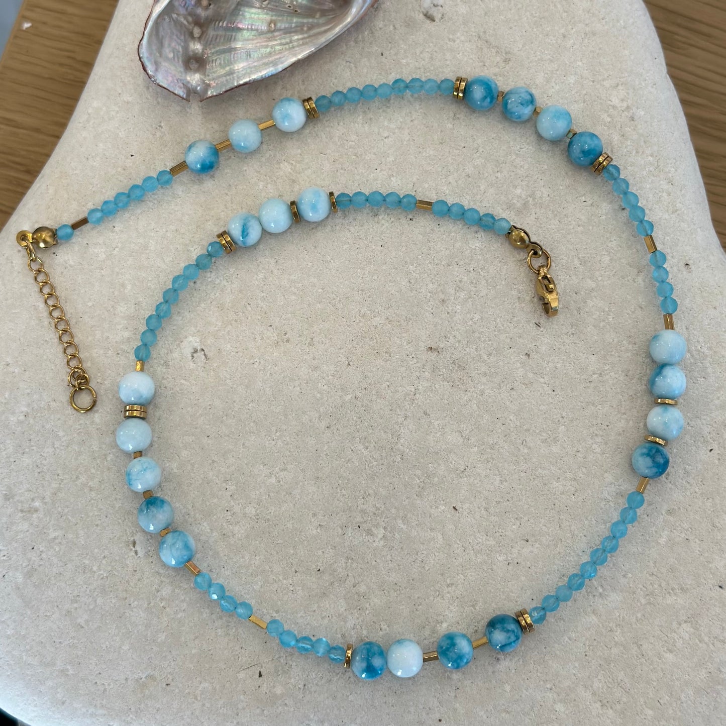 Larimar Cat Eye Necklace