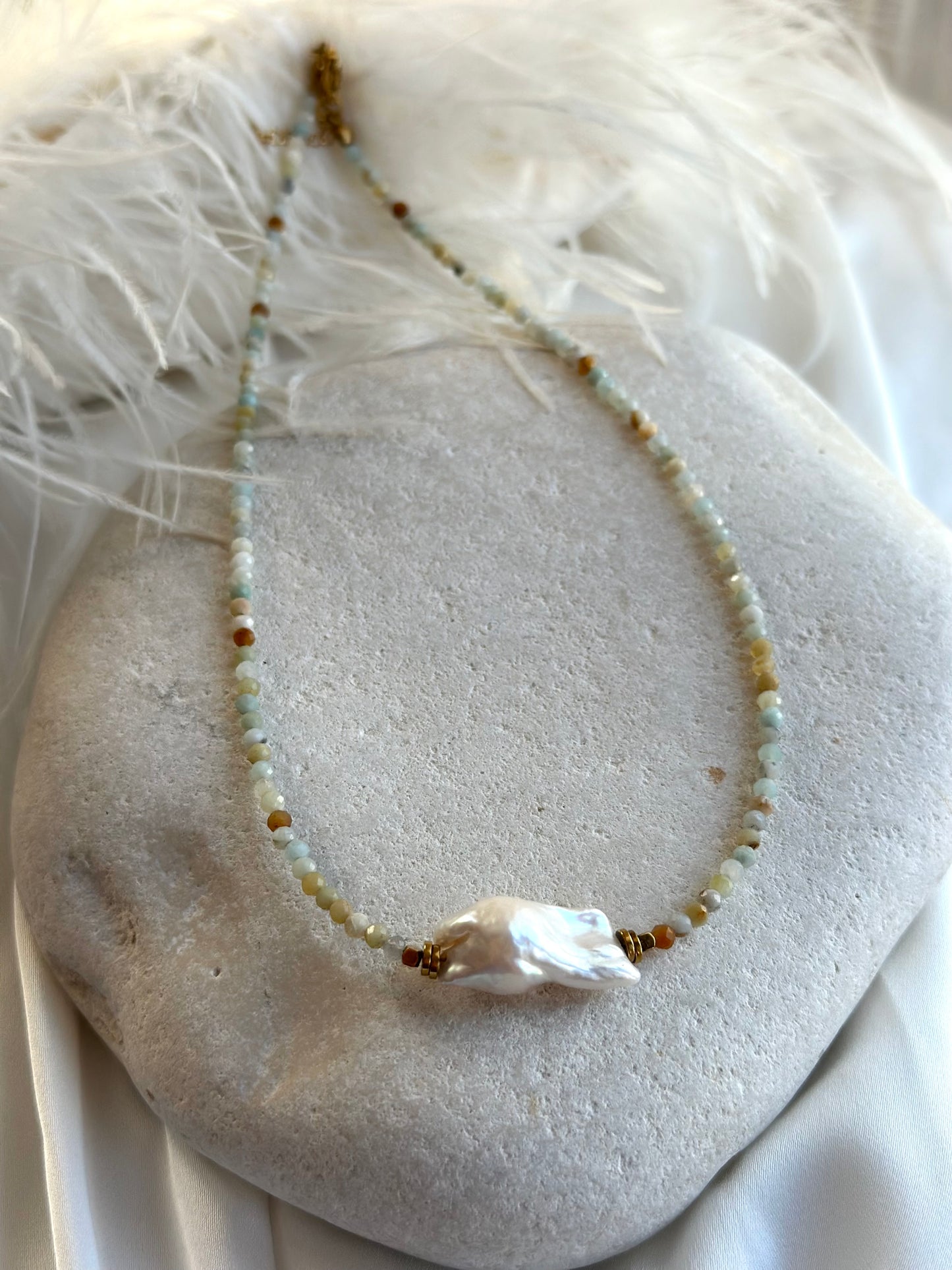 Amazonit-Perlenkette