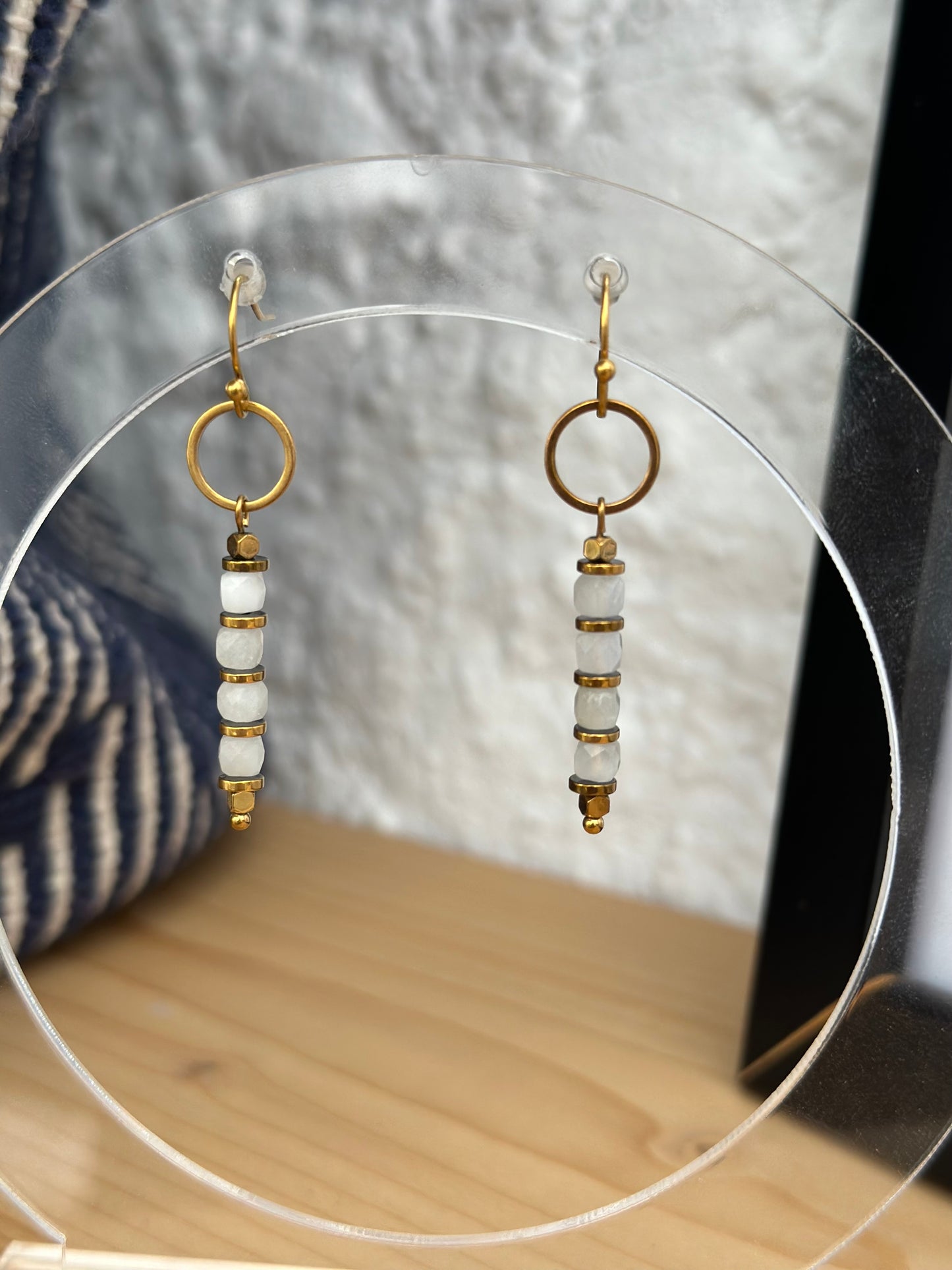 Σκουλαρίκια με φεγγαρόπετρα