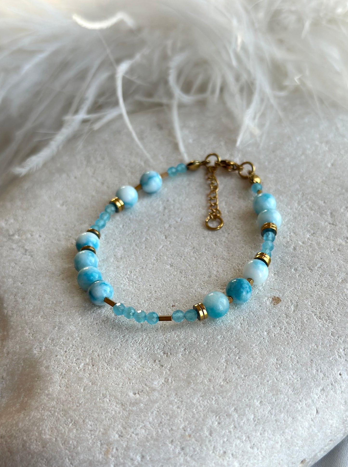 Larimar Katzenaugen-Armband