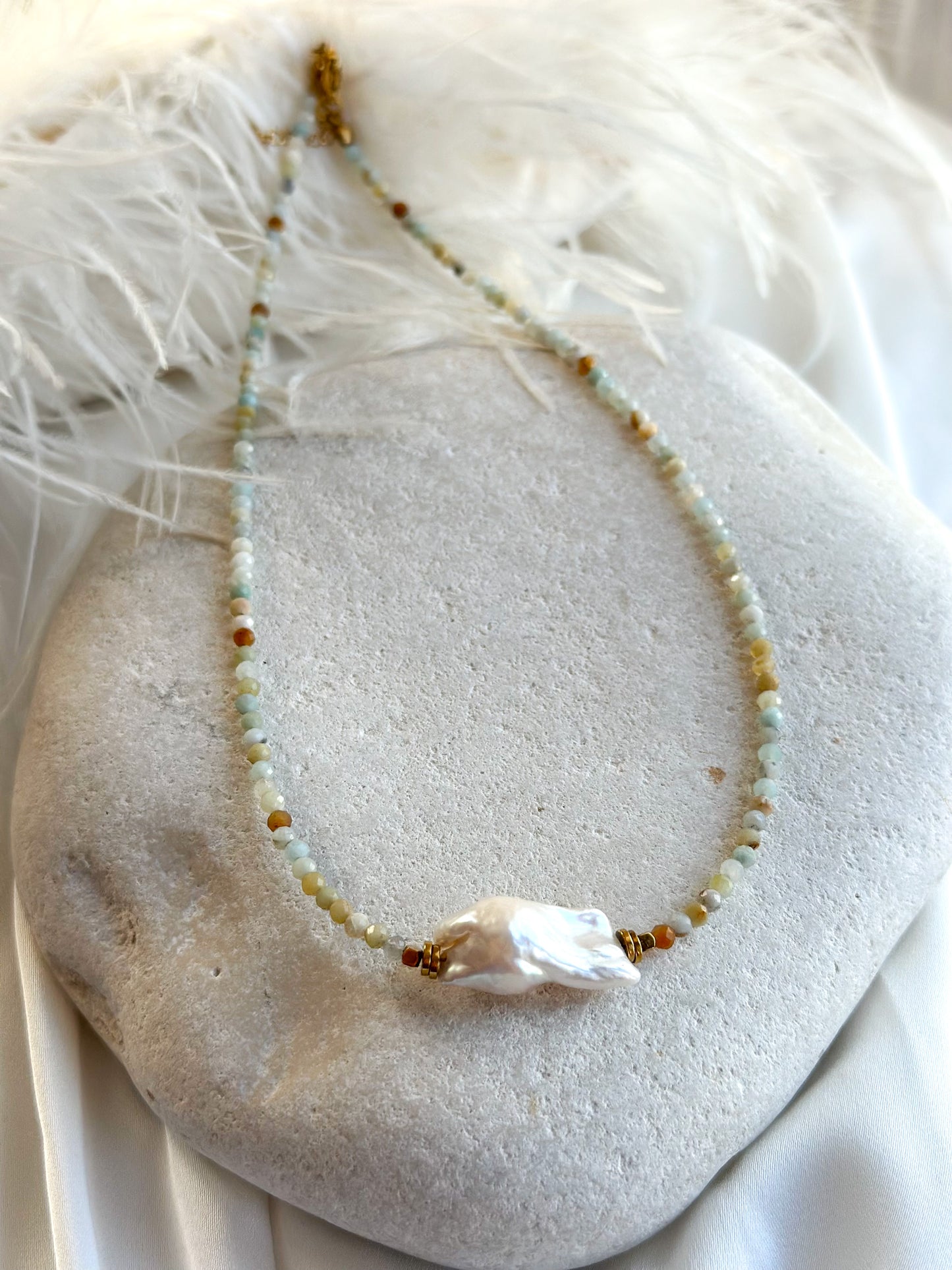 NEFELI NECKLACE         Amazonite