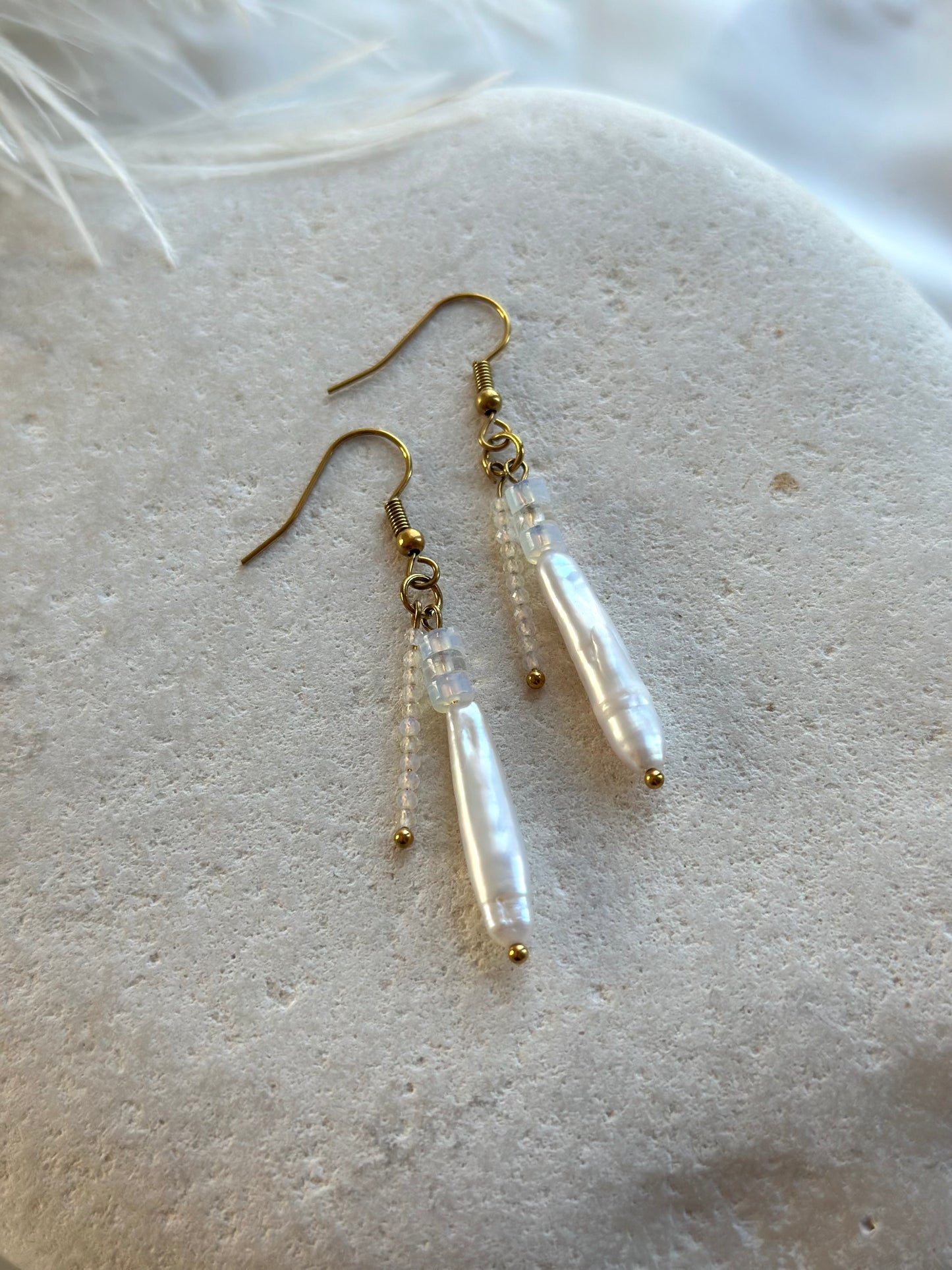 Opal Pearl Earrings