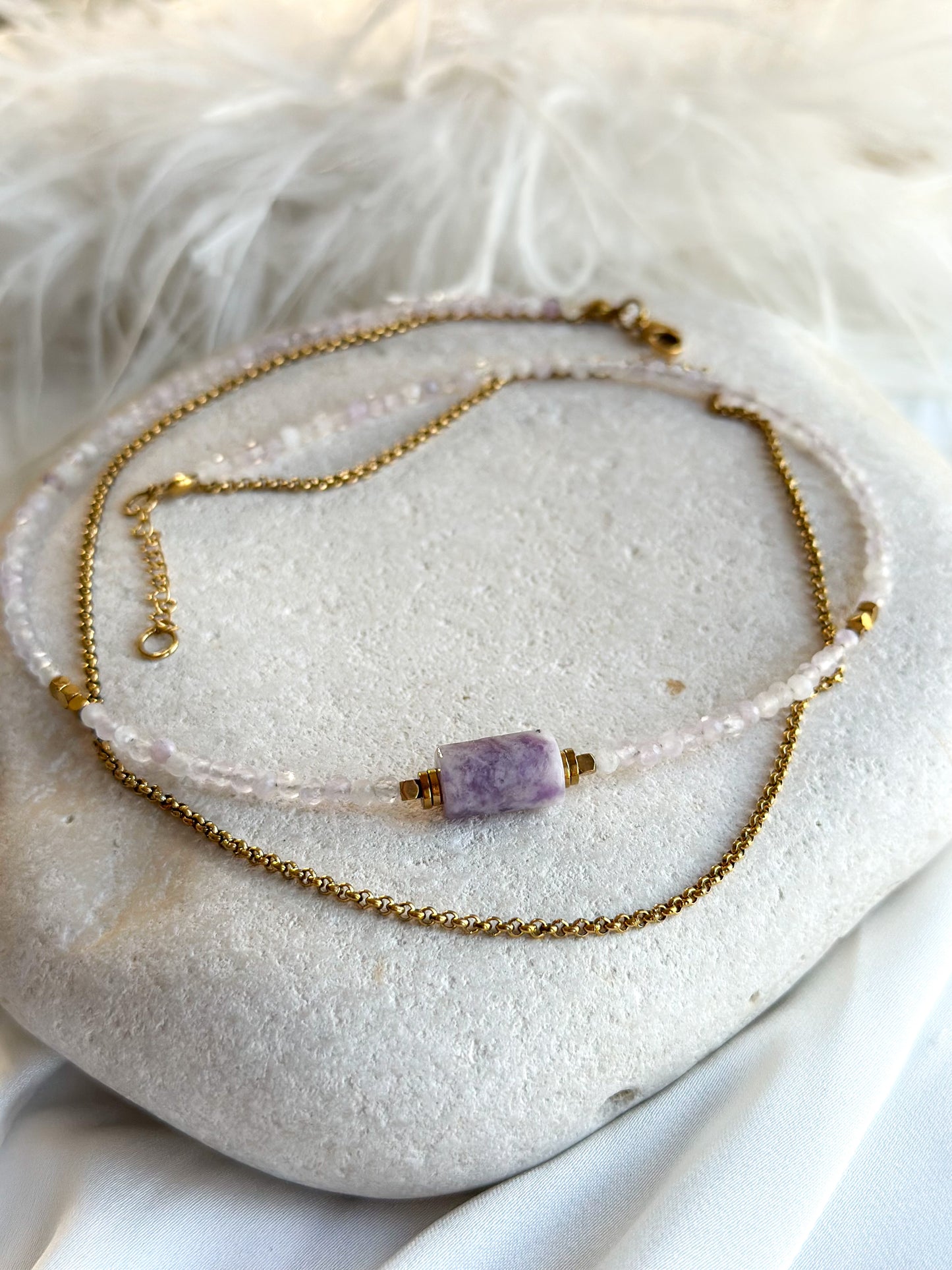 ELARA NECKLACE           Lepidolite