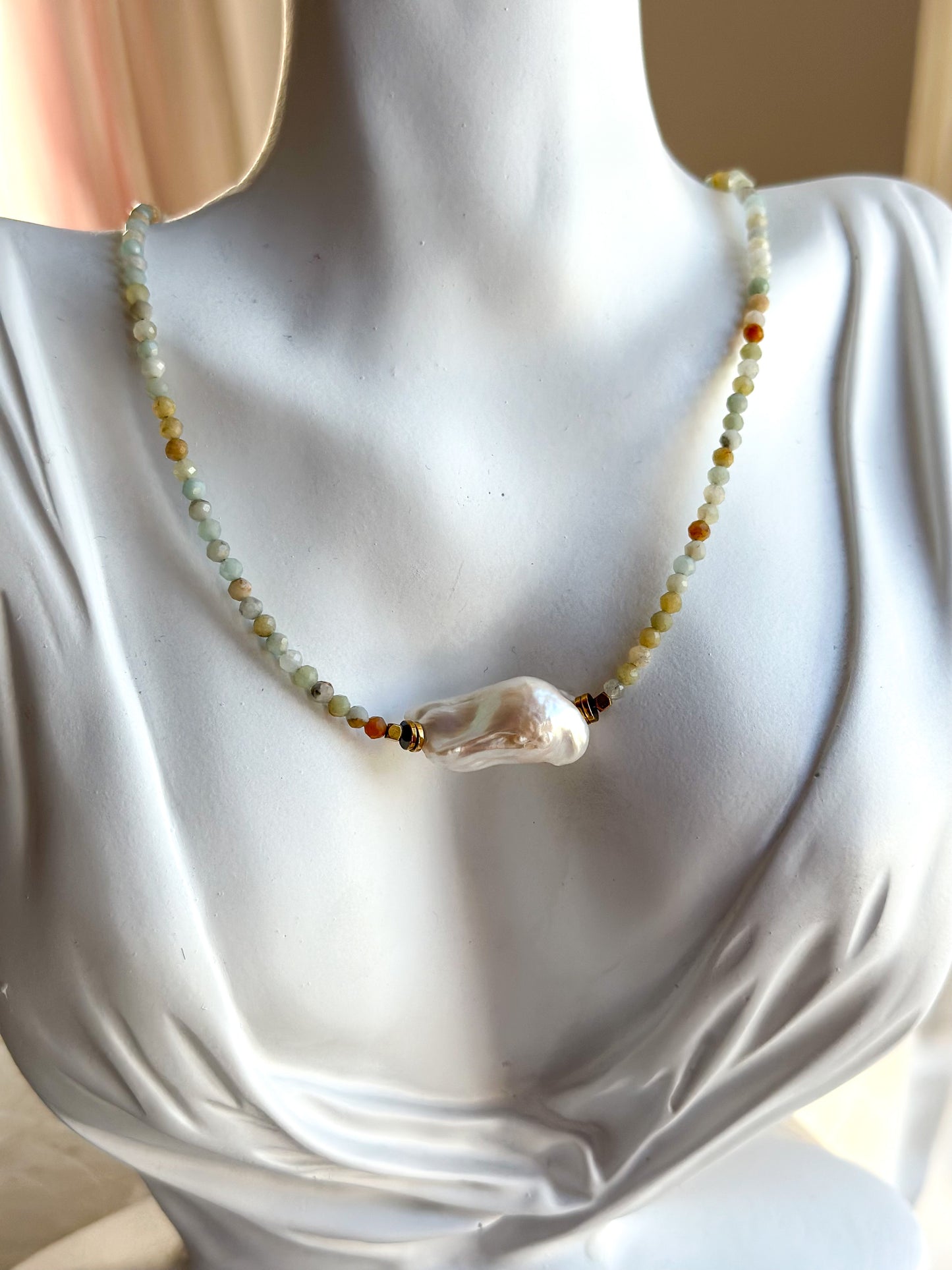 NEFELI NECKLACE         Amazonite