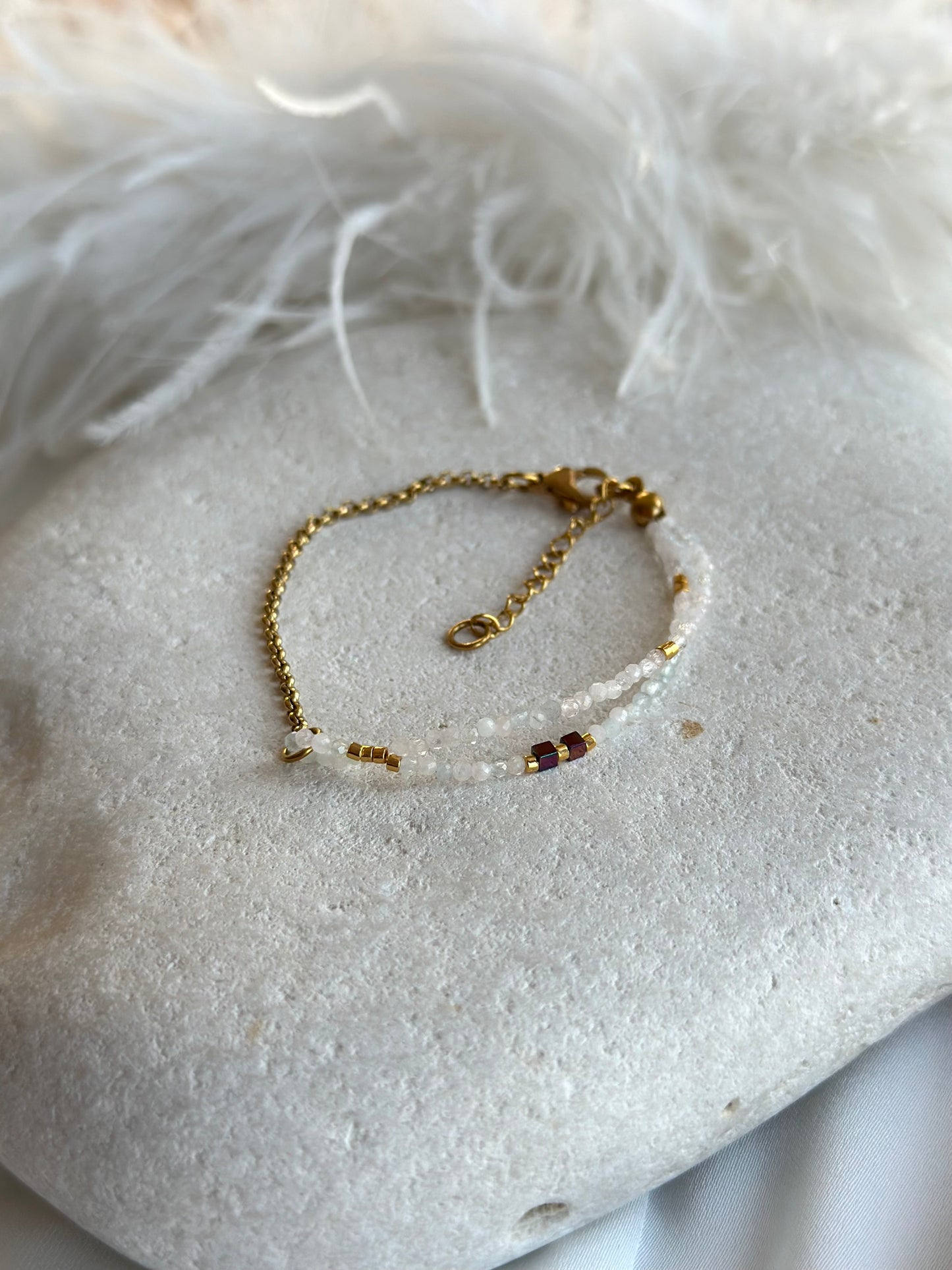 Morganite chain Bracelet