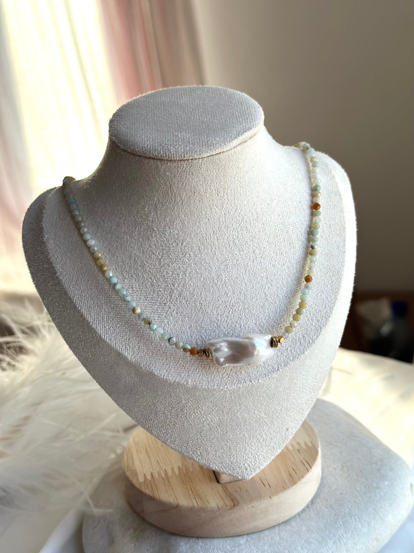 Amazonit-Perlenkette