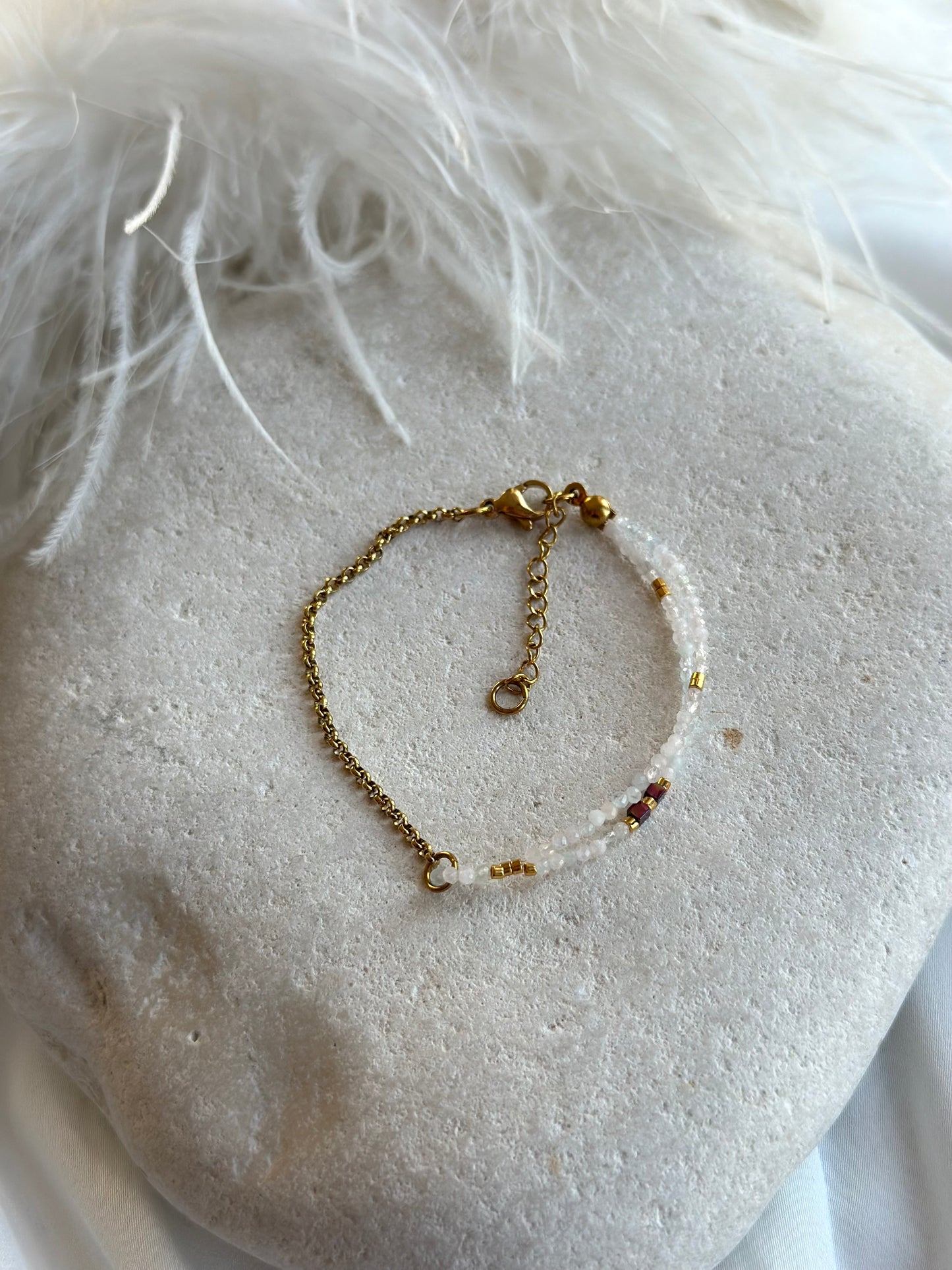 Morganite chain Bracelet