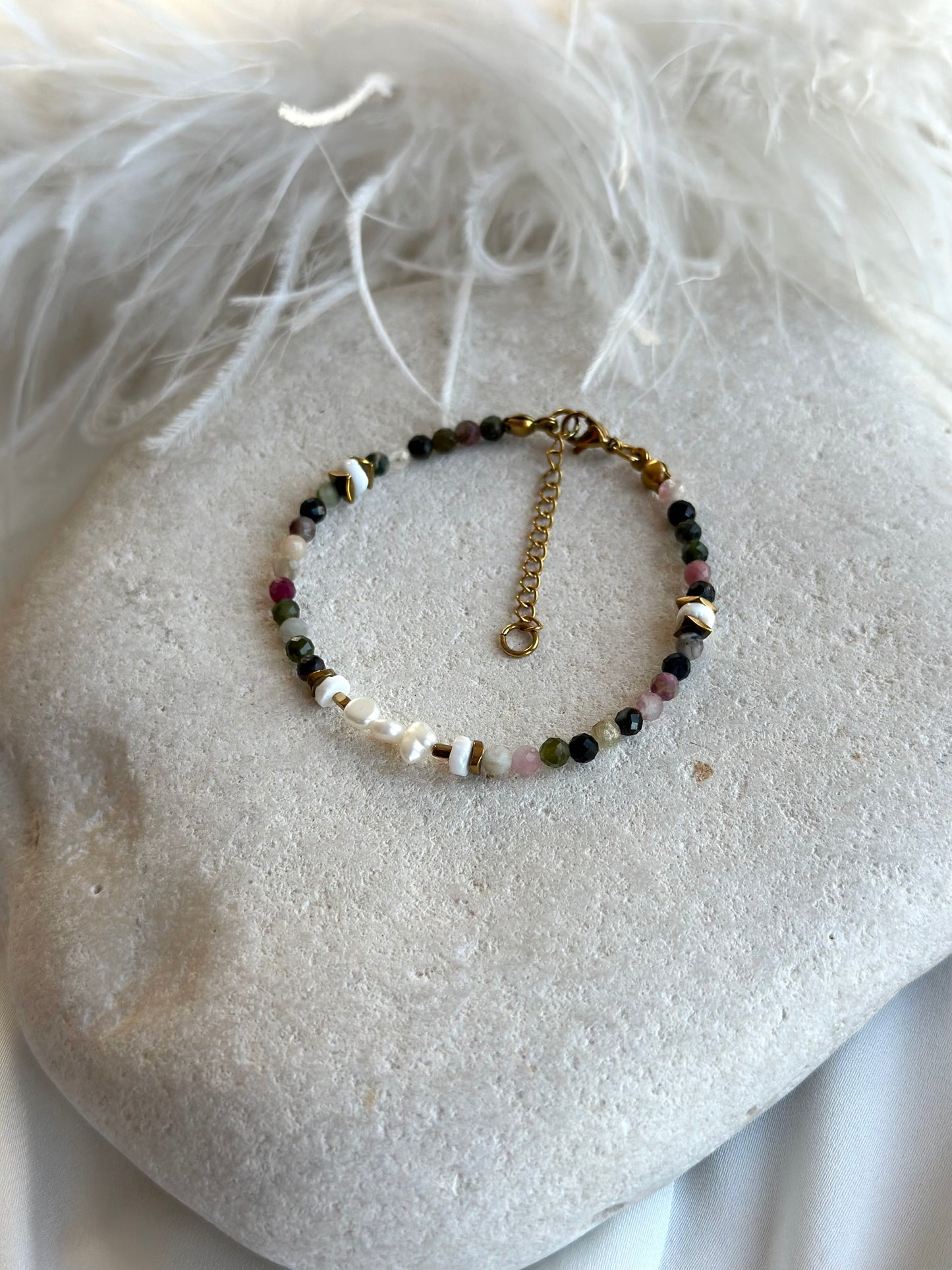 Tourmaline Pearl Bracelet