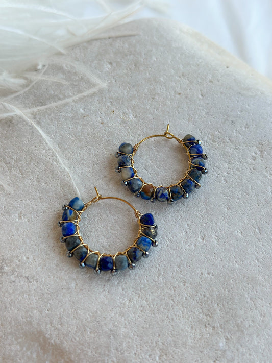 ALTHEA  HOOPS                   Lapis Lazuli