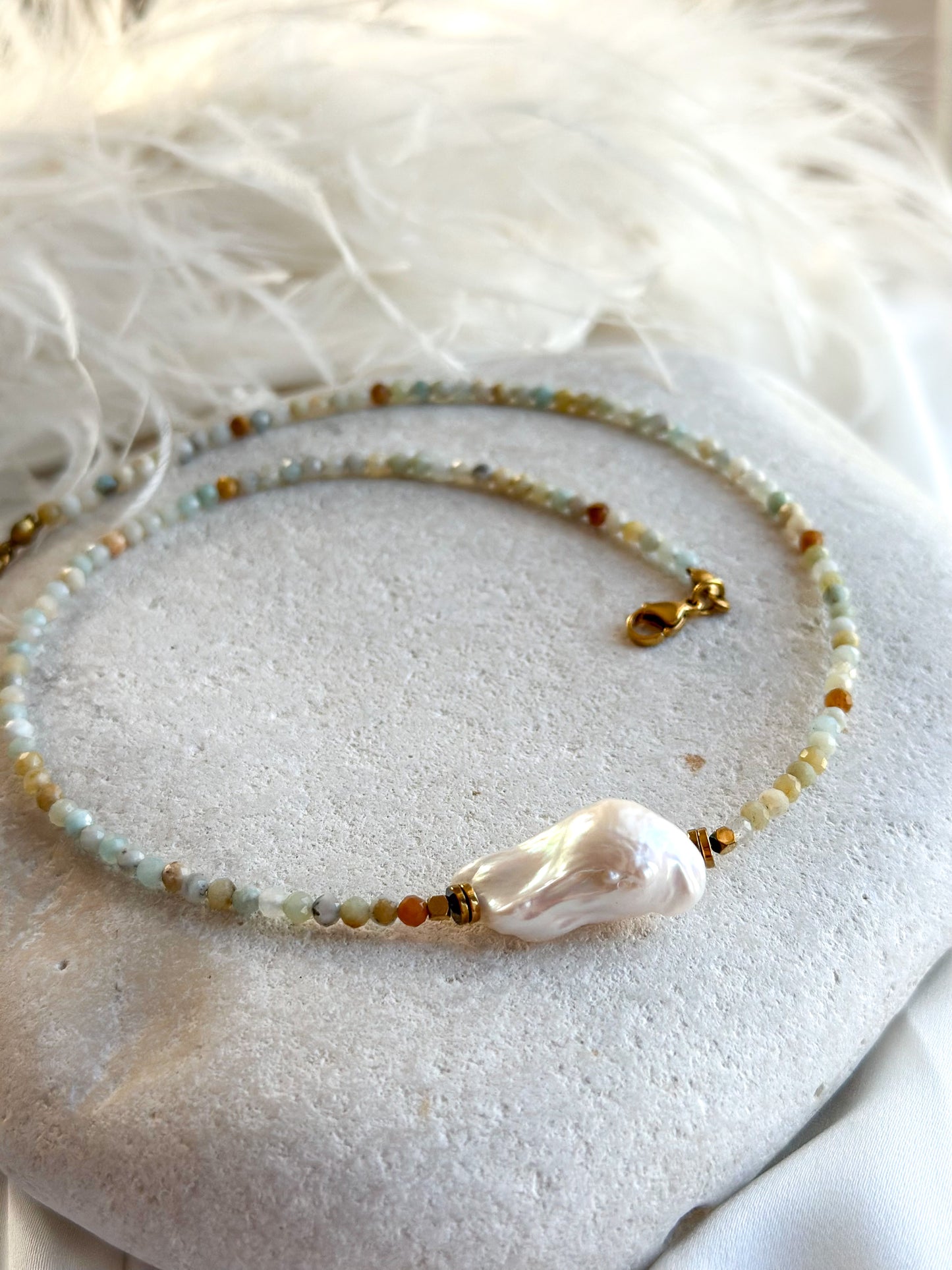 NEFELI NECKLACE         Amazonite