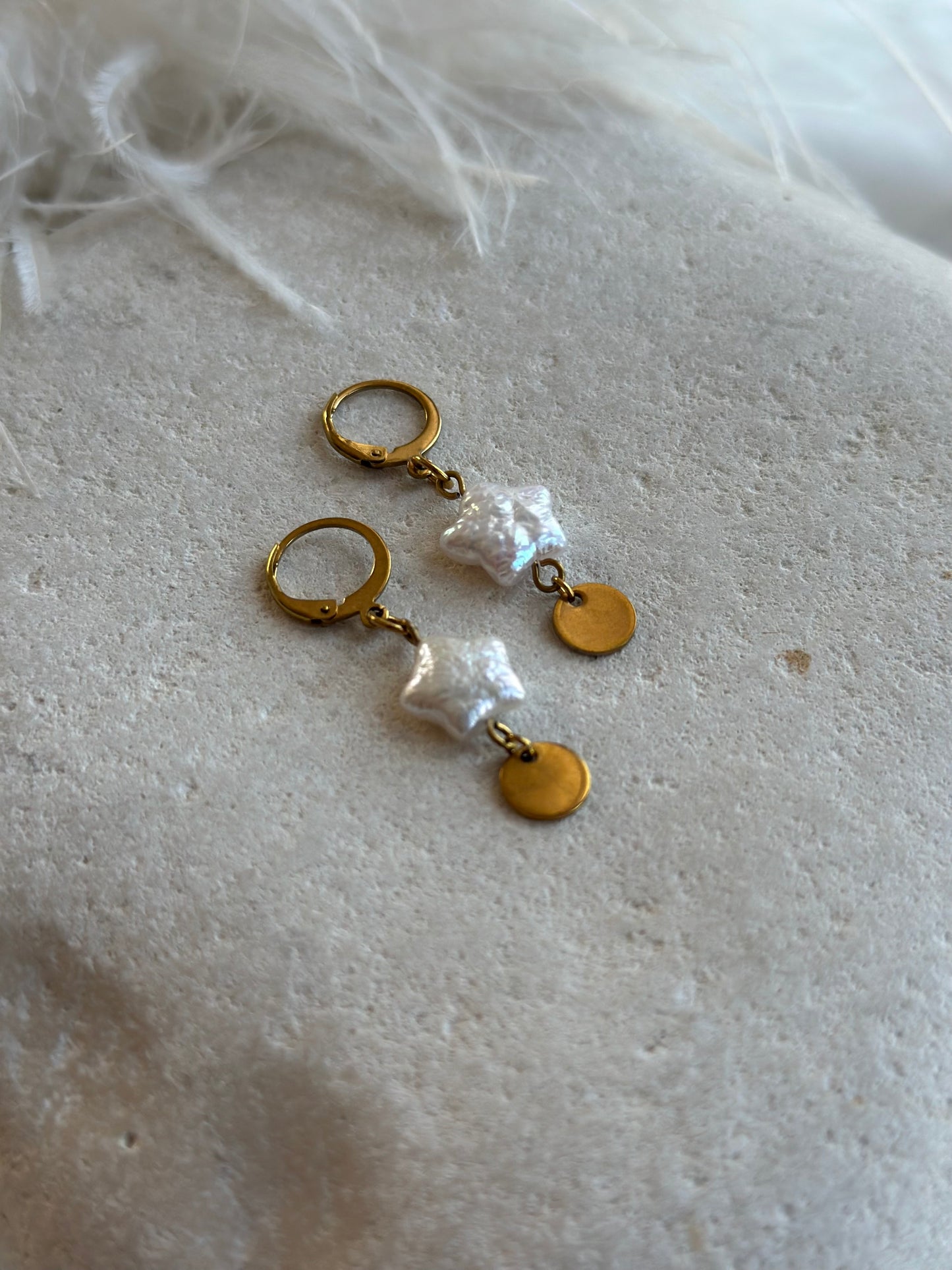 Σκουλαρίκια με μαργαριτάρια-αστέρια