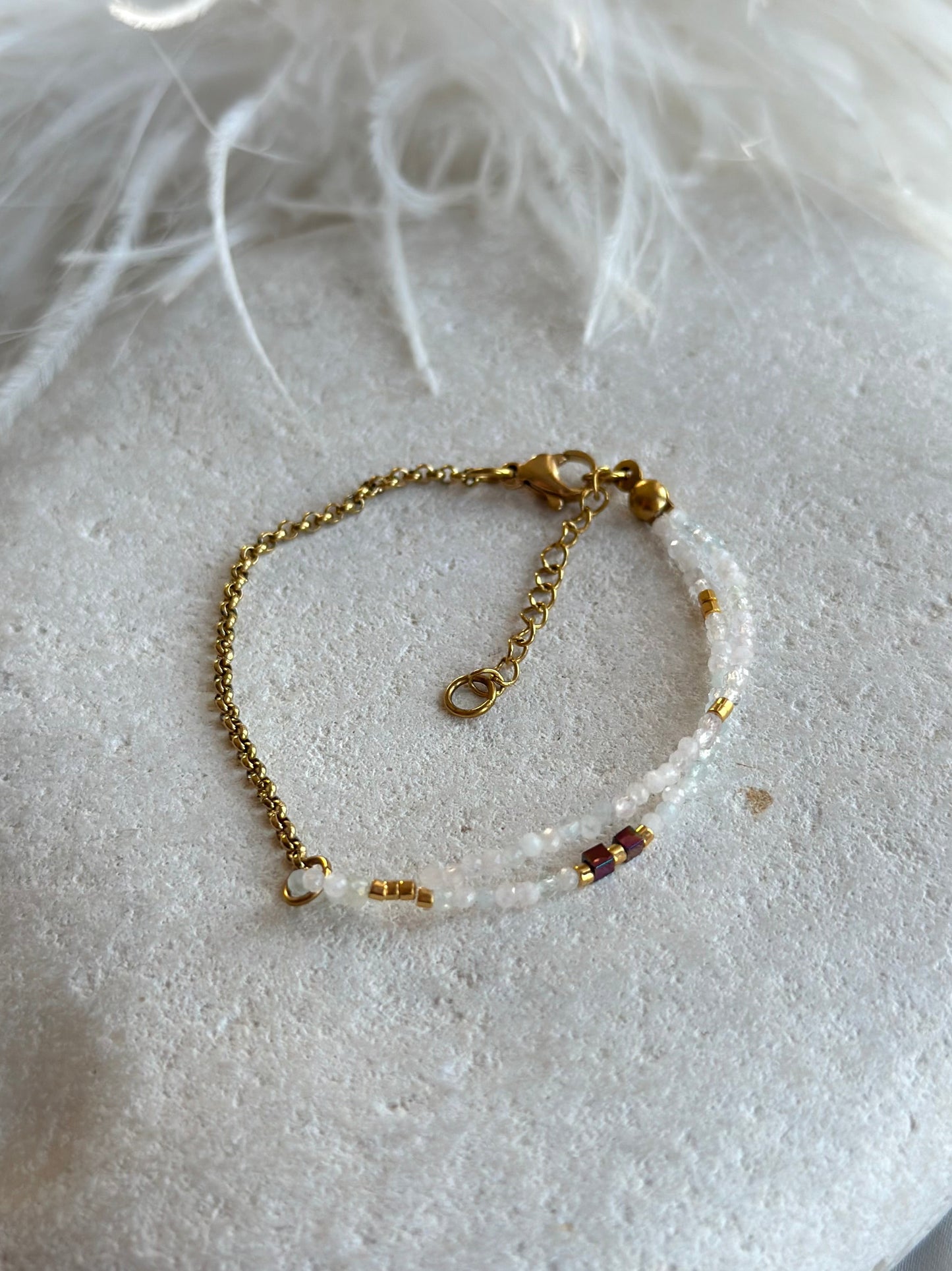 Morganite chain Bracelet
