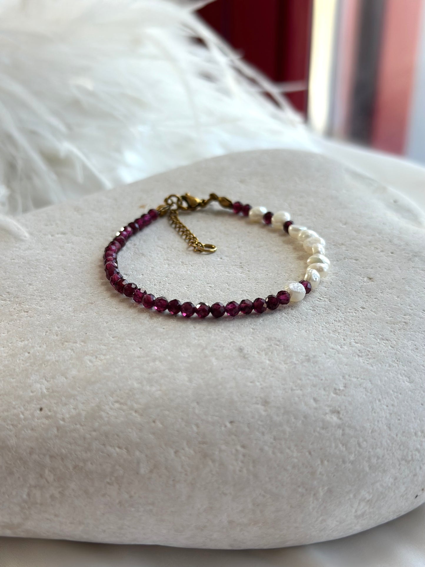 Βραχιόλι με μαργαριτάρι γρανάτη
